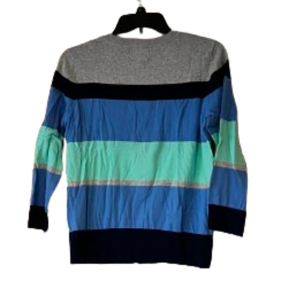 St John's Bay Blue Striped Cardigan - Medium - Picture 2 of 4